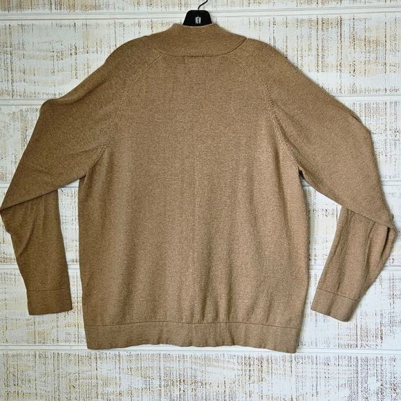 L.L. Bean Mens‎ 1/4 Zip Sweater Size XL Regular Cotton Cashmere Blend Ribbed - Picture 11 of 11